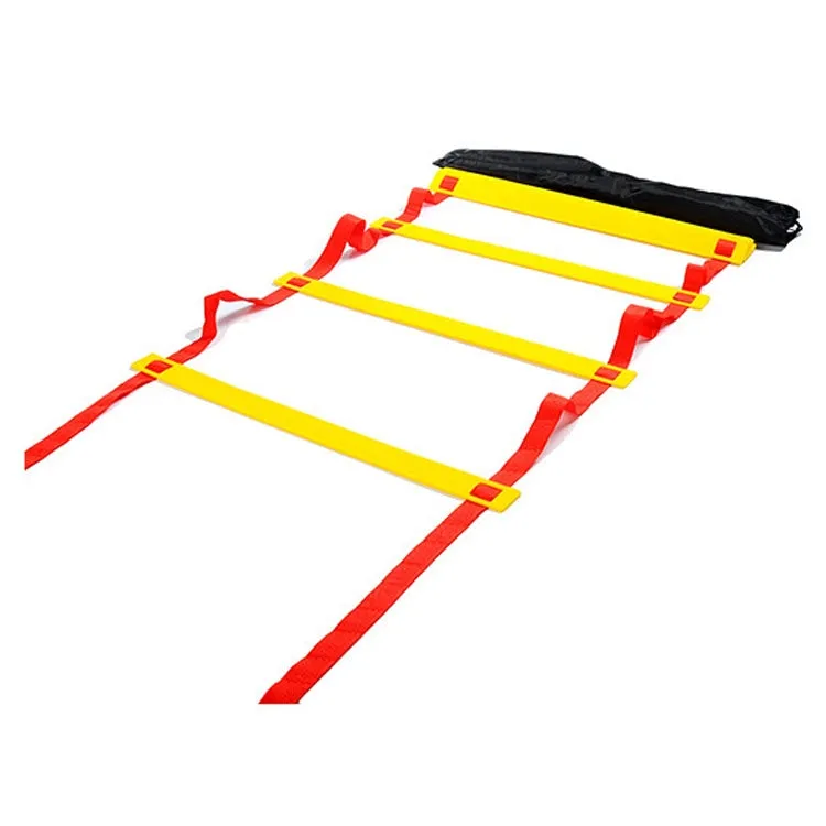 6 Meters 12 Knots Thick Section Pace Training Tough Durable Soft Ladder Football Training Wear Resistant Ladder Rope(Yellow)