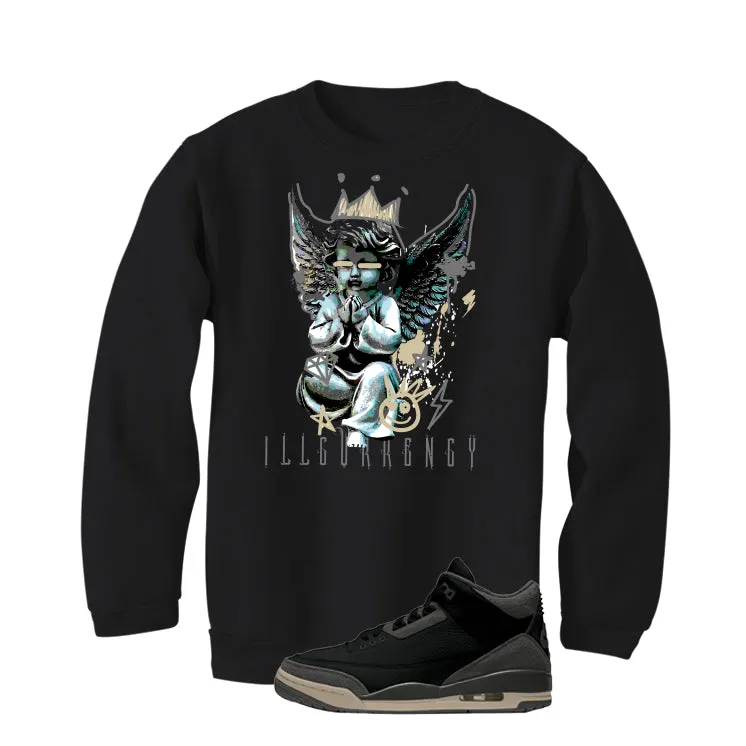 A Ma Maniere x Air Jordan 3 Black Black T-Shirt (Graffiti Angel)| illcurrency