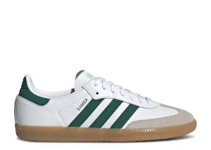 Adidas SAMBA OG 'WHITE COLLEGIATE GREEN' sneakers, white