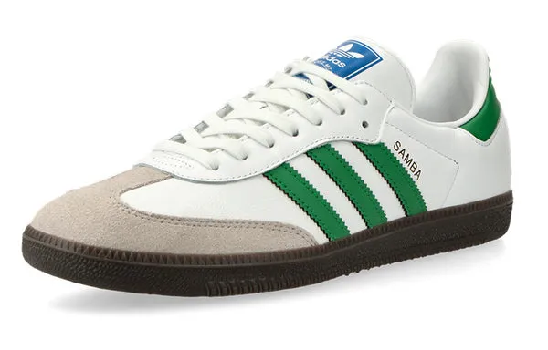 adidas Samba OG 'White Green' sneakers, white