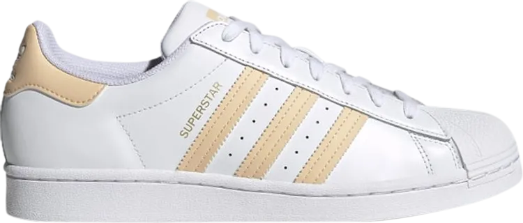 Adidas Superstar 'White Glow Orange' sneakers, black