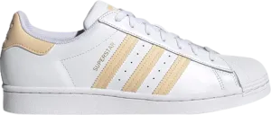 Adidas Superstar 'White Glow Orange' sneakers, black