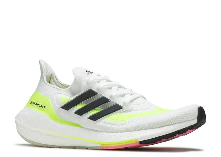 Adidas ULTRABOOST 21 'WHITE SOLAR YELLOW' sneakers, white