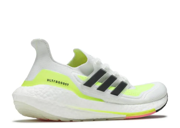 Adidas ULTRABOOST 21 'WHITE SOLAR YELLOW' sneakers, white