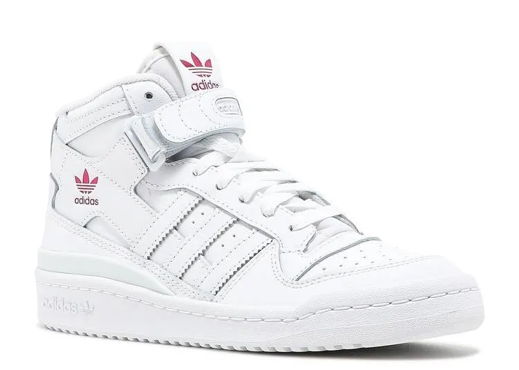 Adidas WMNS FORUM MID 'WHITE SHOCK PINK' sneakers, white