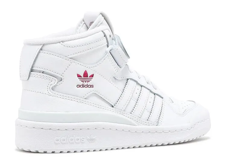 Adidas WMNS FORUM MID 'WHITE SHOCK PINK' sneakers, white