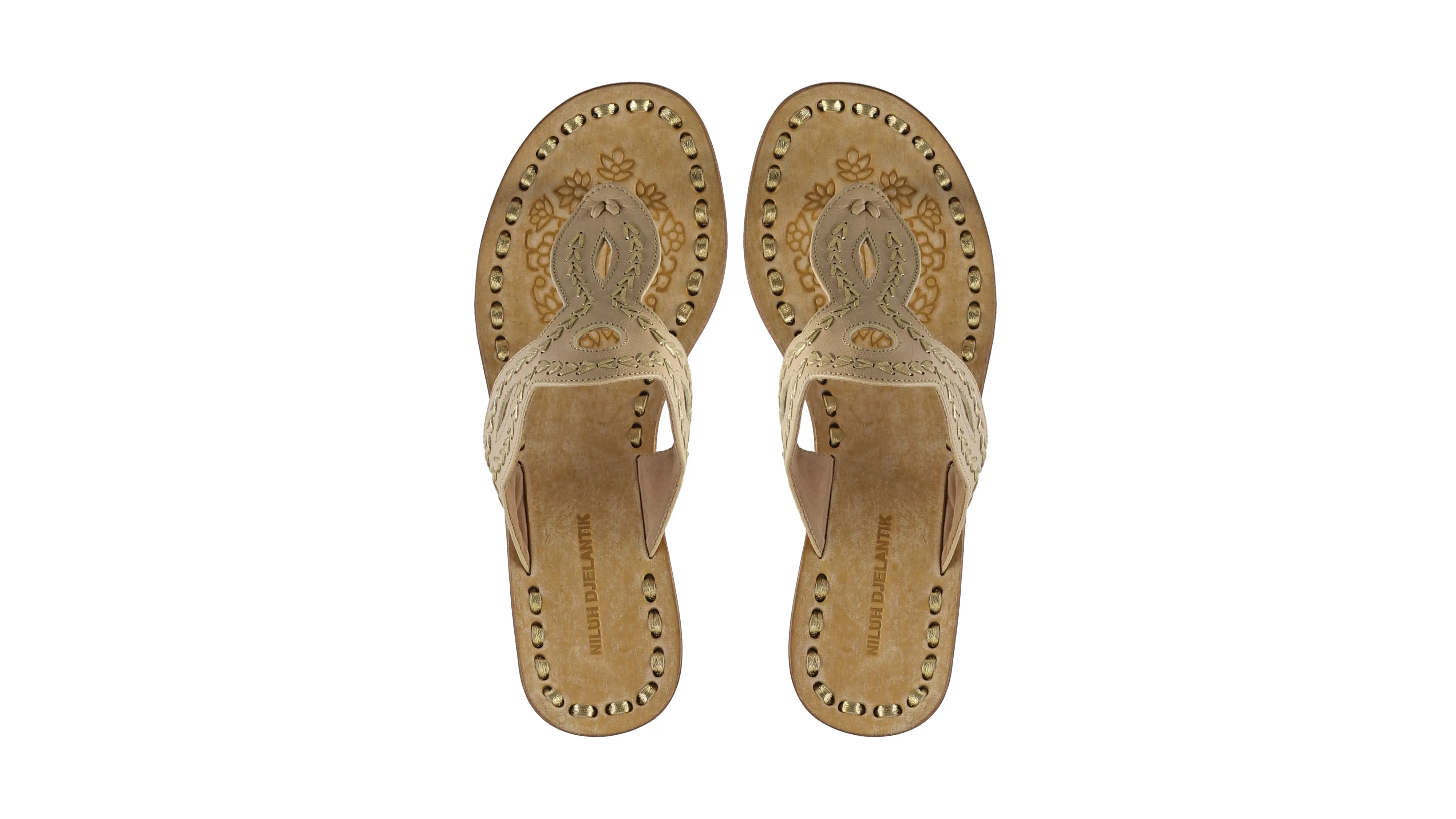 Africa 35mm Wedge - Cream & Gold