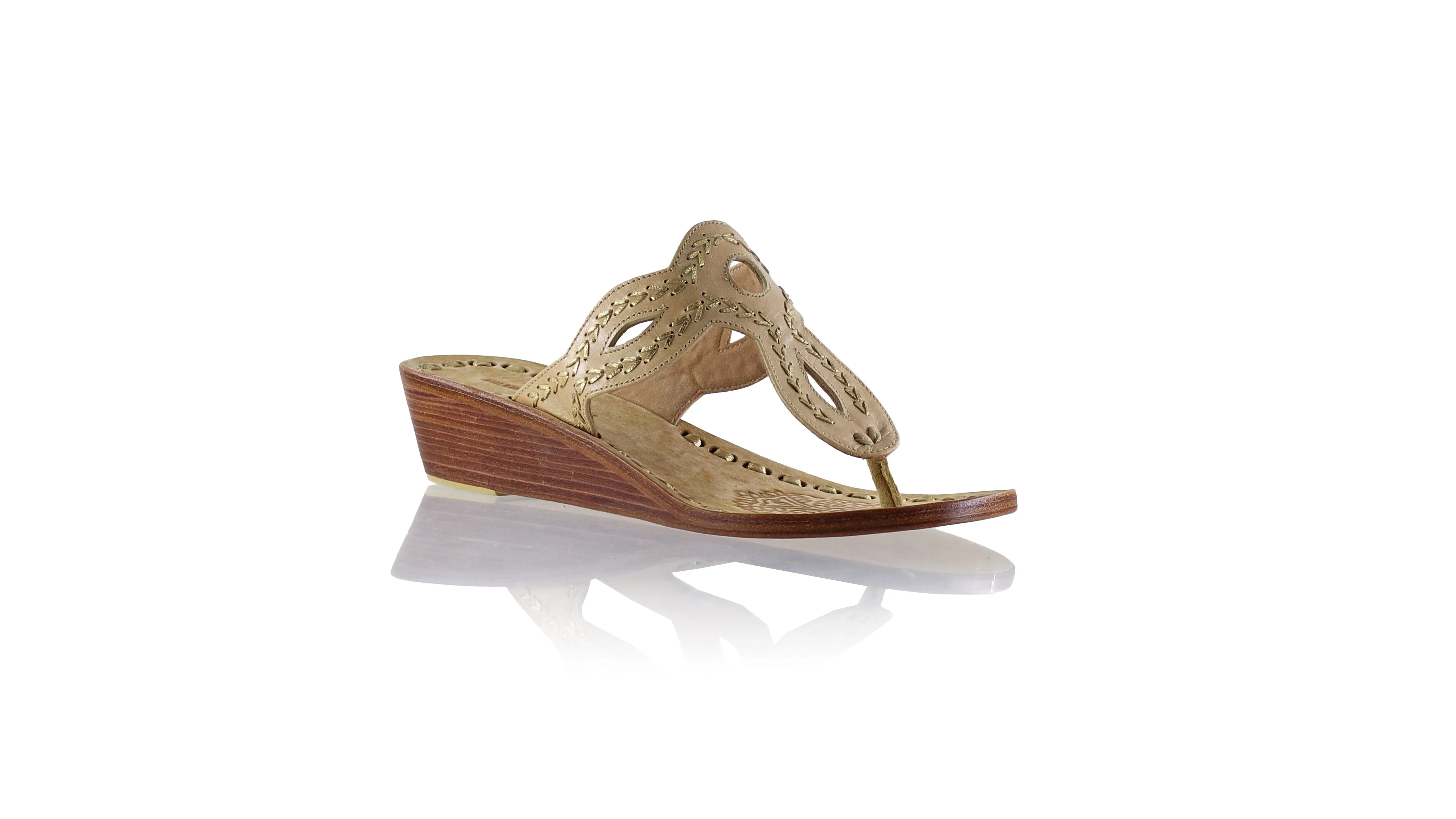 Africa 35mm Wedge - Cream & Gold