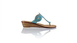 Africa 35mm Wedge - Turquoise & Gold