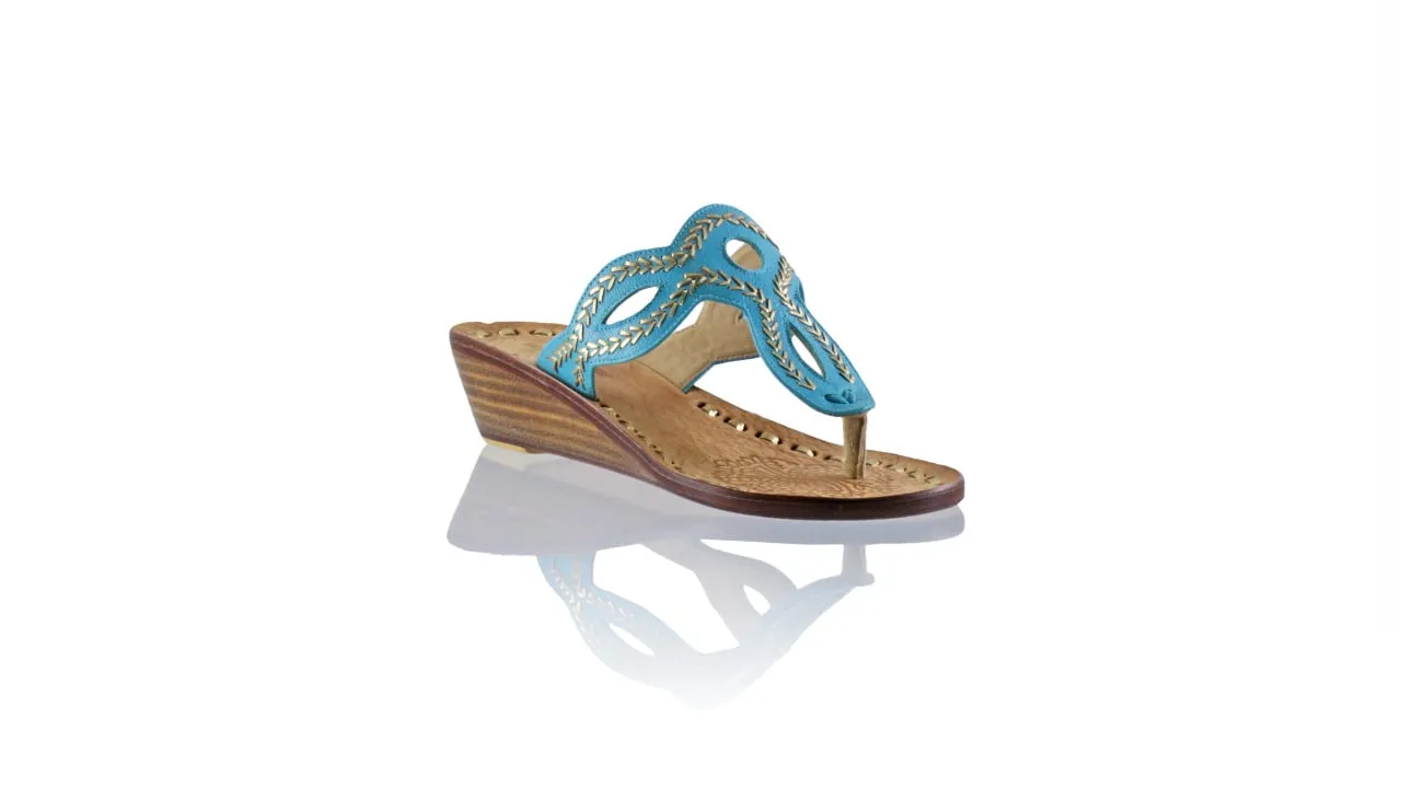 Africa 35mm Wedge - Turquoise & Gold