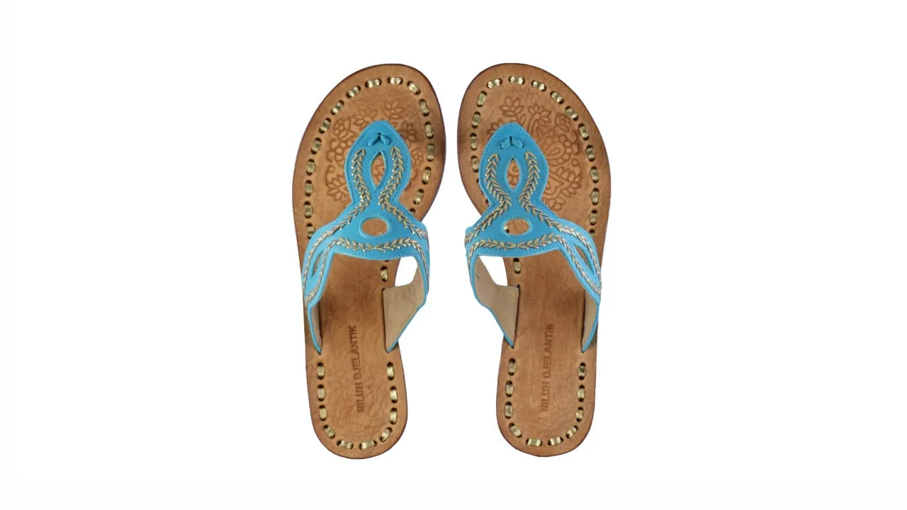 Africa 35mm Wedge - Turquoise & Gold