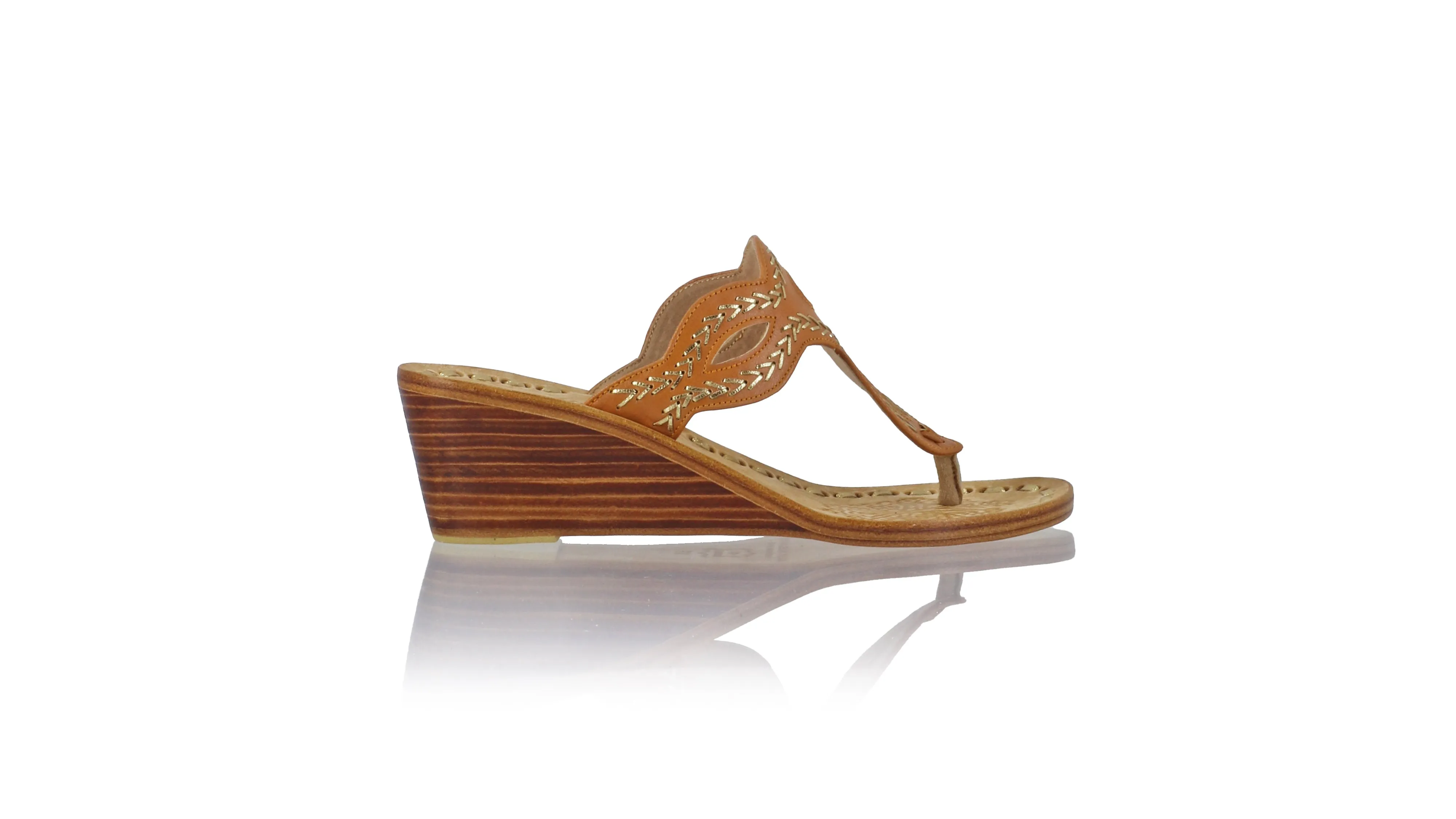 Africa 50mm Wedges - Light Brown & Gold