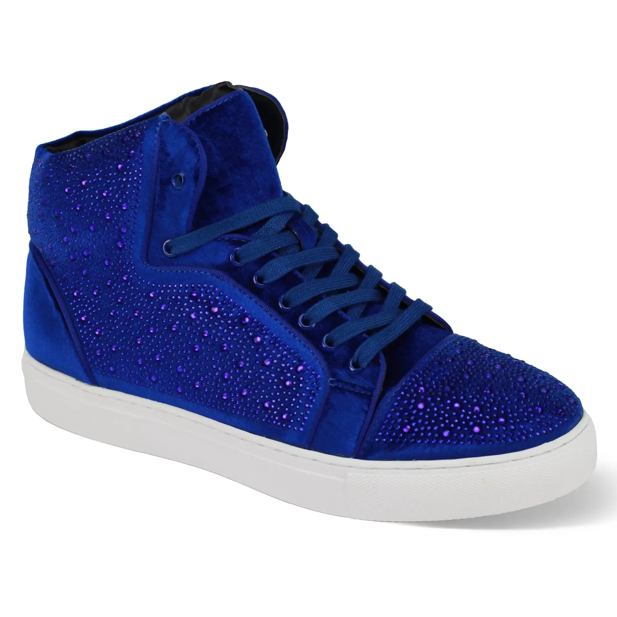 After Midnight Flash in Royal Jeweled High Top Sneakers