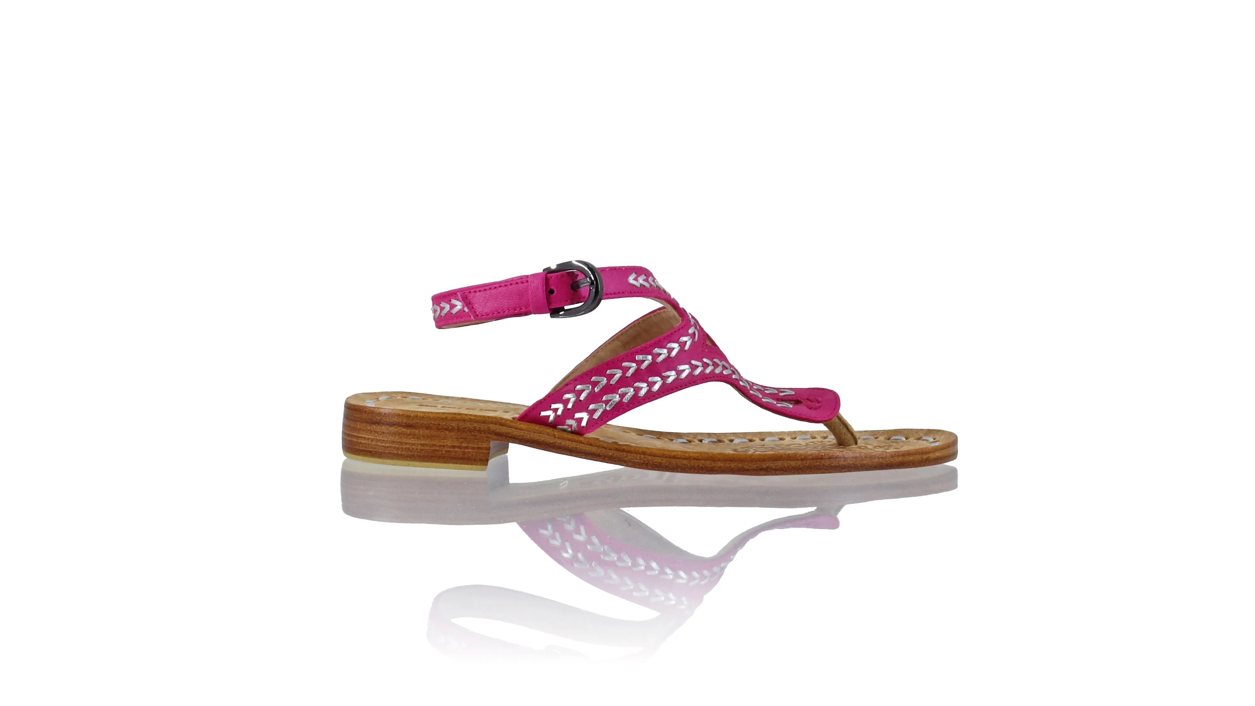 Agra 20mm Flat - Fuschia & Silver