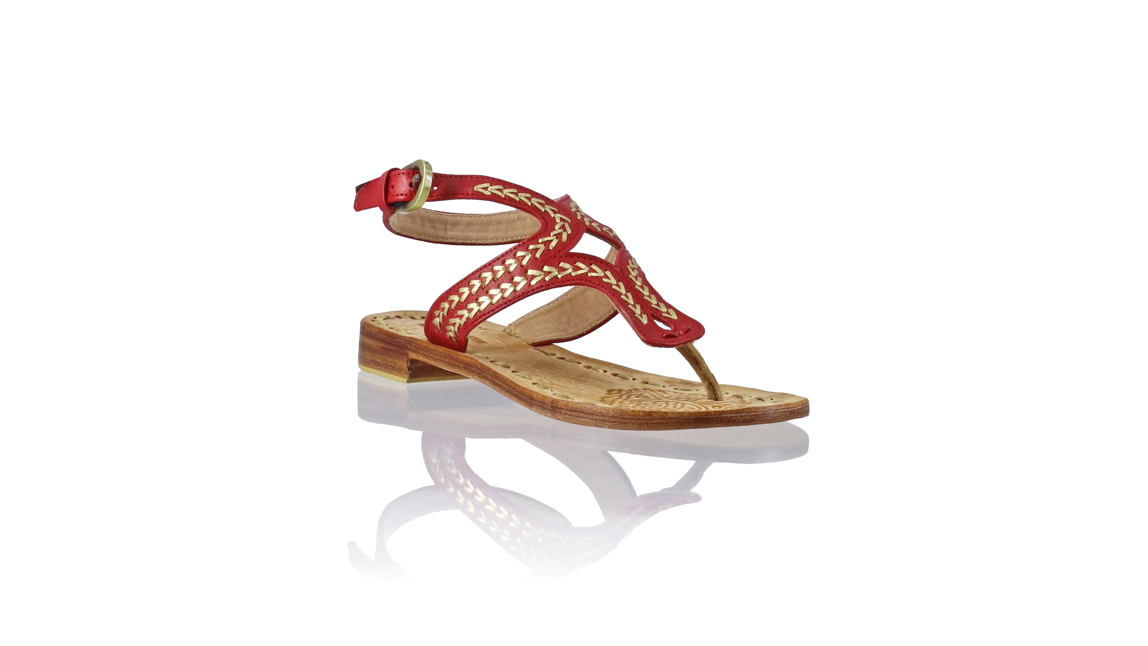 Agra 20mm Flat - Red & Gold