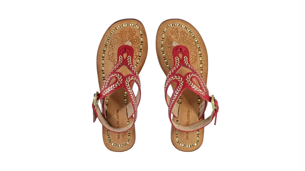 Agra 20mm Flats - Red & Gold