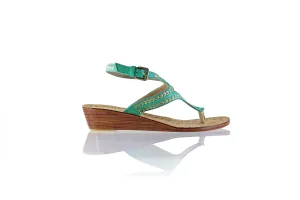 Agra 35mm Wedge - Aqua & Gold