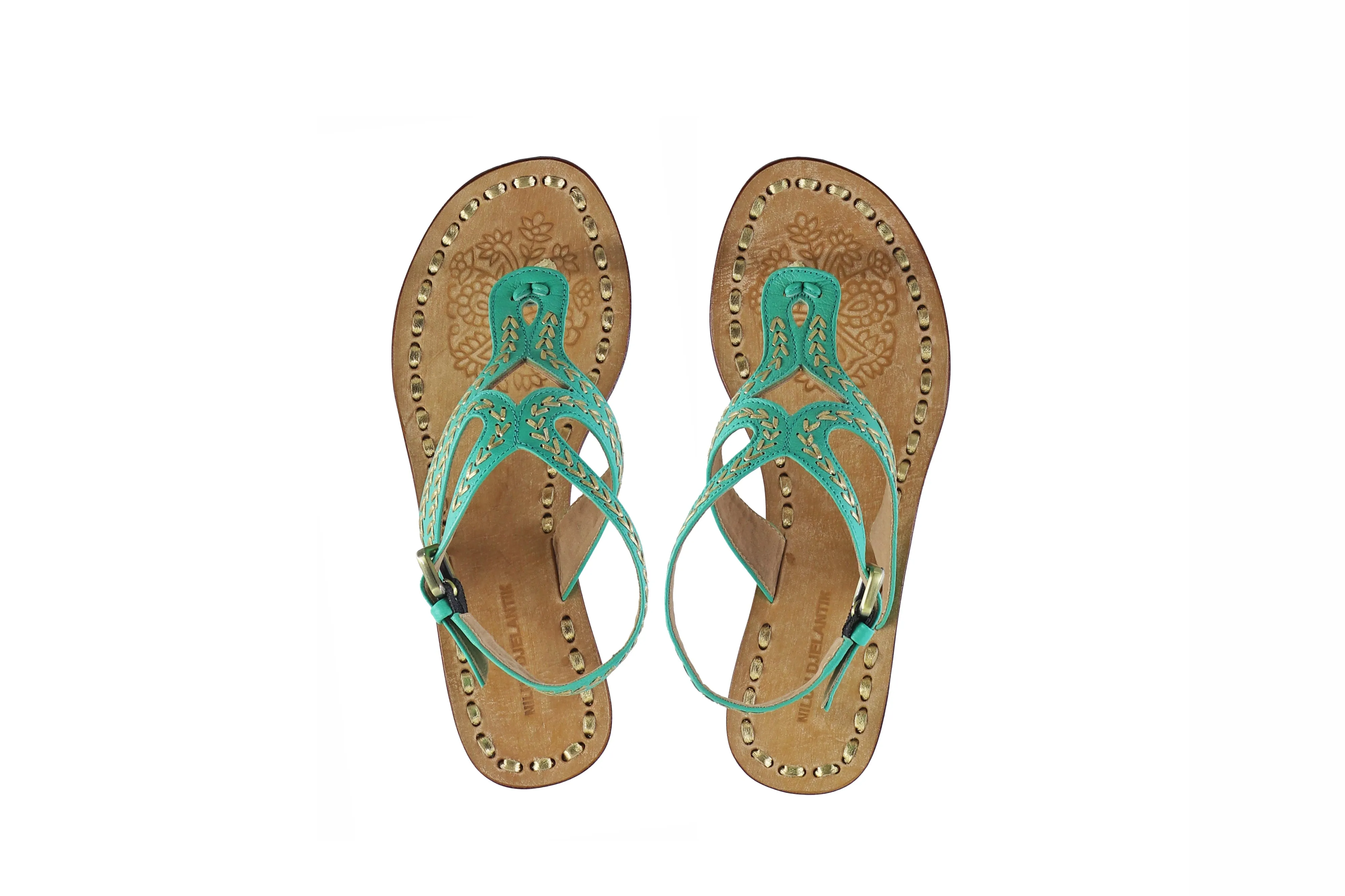 Agra 35mm Wedge - Aqua & Gold