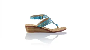 Agra 35mm Wedge - Turquoise & Gold