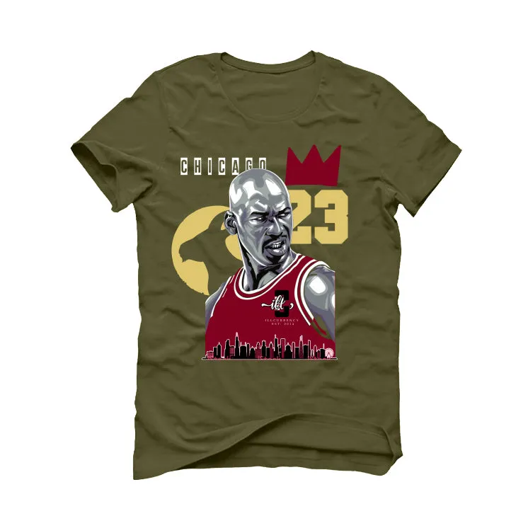 Air Jordan 1 Low OG "Year of the Dragon"  | illcurrency Military Green T-Shirt (Chicago 23)