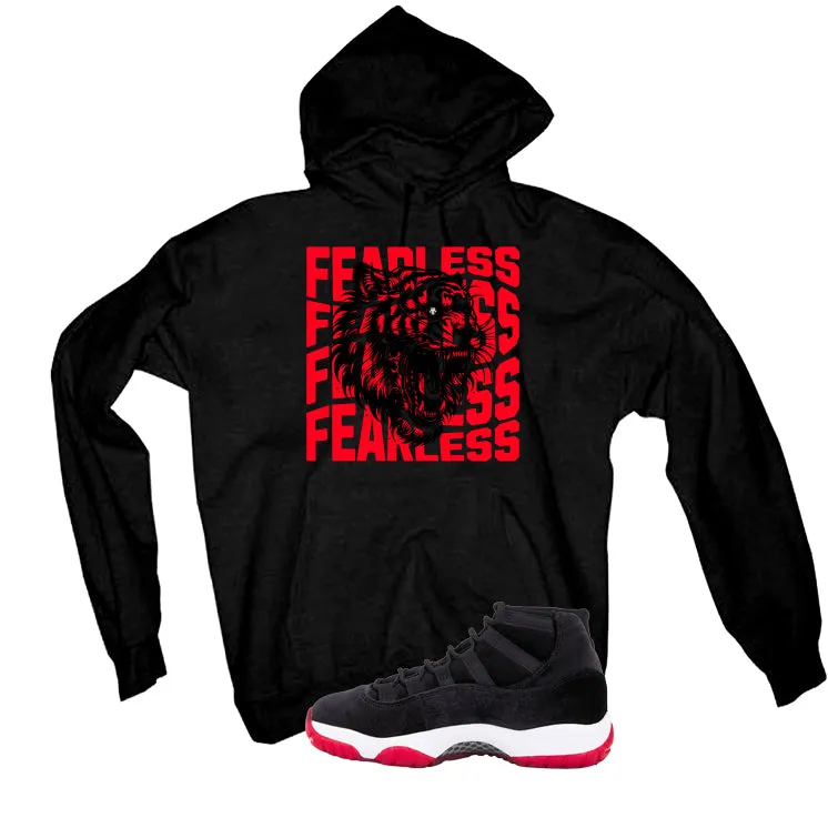 Air Jordan 11 Bred Velvet Black T-Shirt (Fearless Tiger)| illcurrency