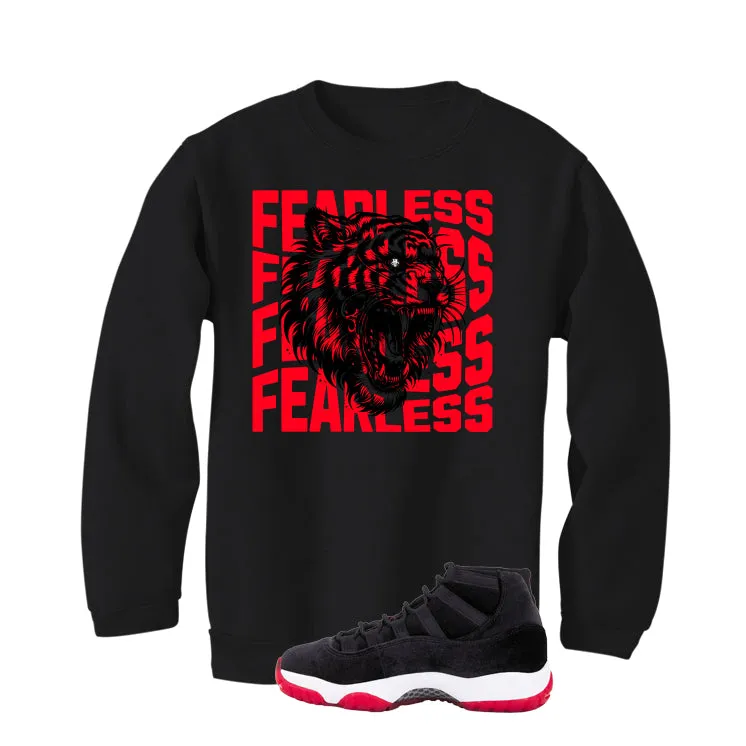 Air Jordan 11 Bred Velvet Black T-Shirt (Fearless Tiger)| illcurrency