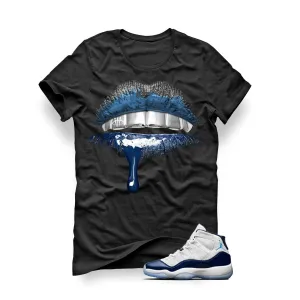 Air Jordan 11 (Midnight Navy) Black T (Lips)