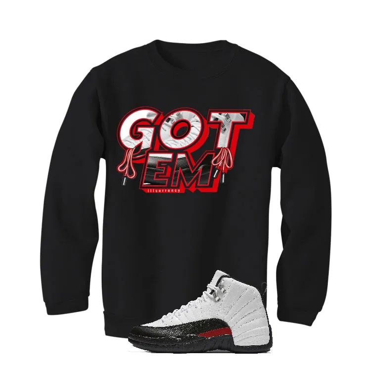 Air Jordan 12 “Red Taxi” Black T-Shirt (Got Em)| illcurrency