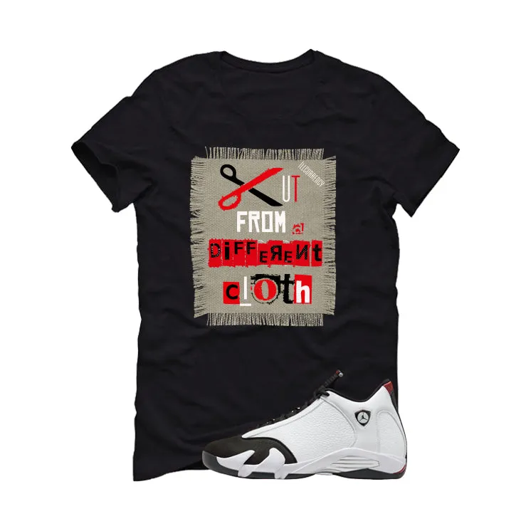 Air Jordan 14 Black Toe Black T-Shirt (Cut from a different cloth)| illcurrency