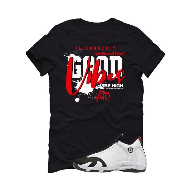 Air Jordan 14 Black Toe Black T-Shirt (Vibes)| illcurrency