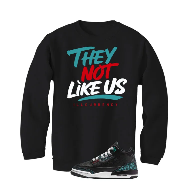 Air Jordan 3 GS Moto Black T-Shirt (They not like us)| illcurrency