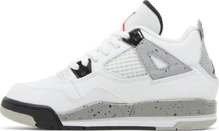 Air Jordan 4 Retro PS White Cement Sneakers, white