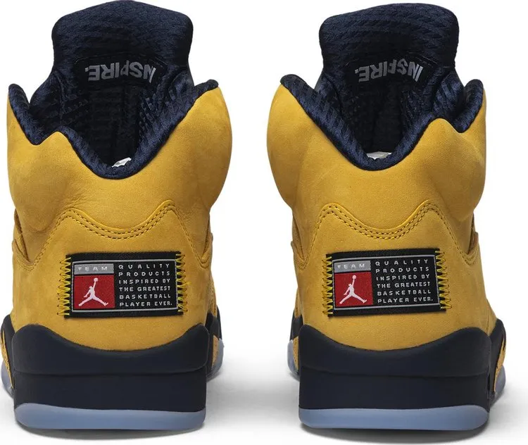 Air Jordan 5 Retro SP Michigan Sneakers, Yellow