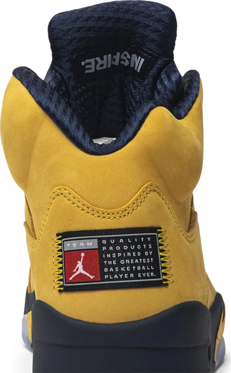 Air Jordan 5 Retro SP Michigan Sneakers, Yellow