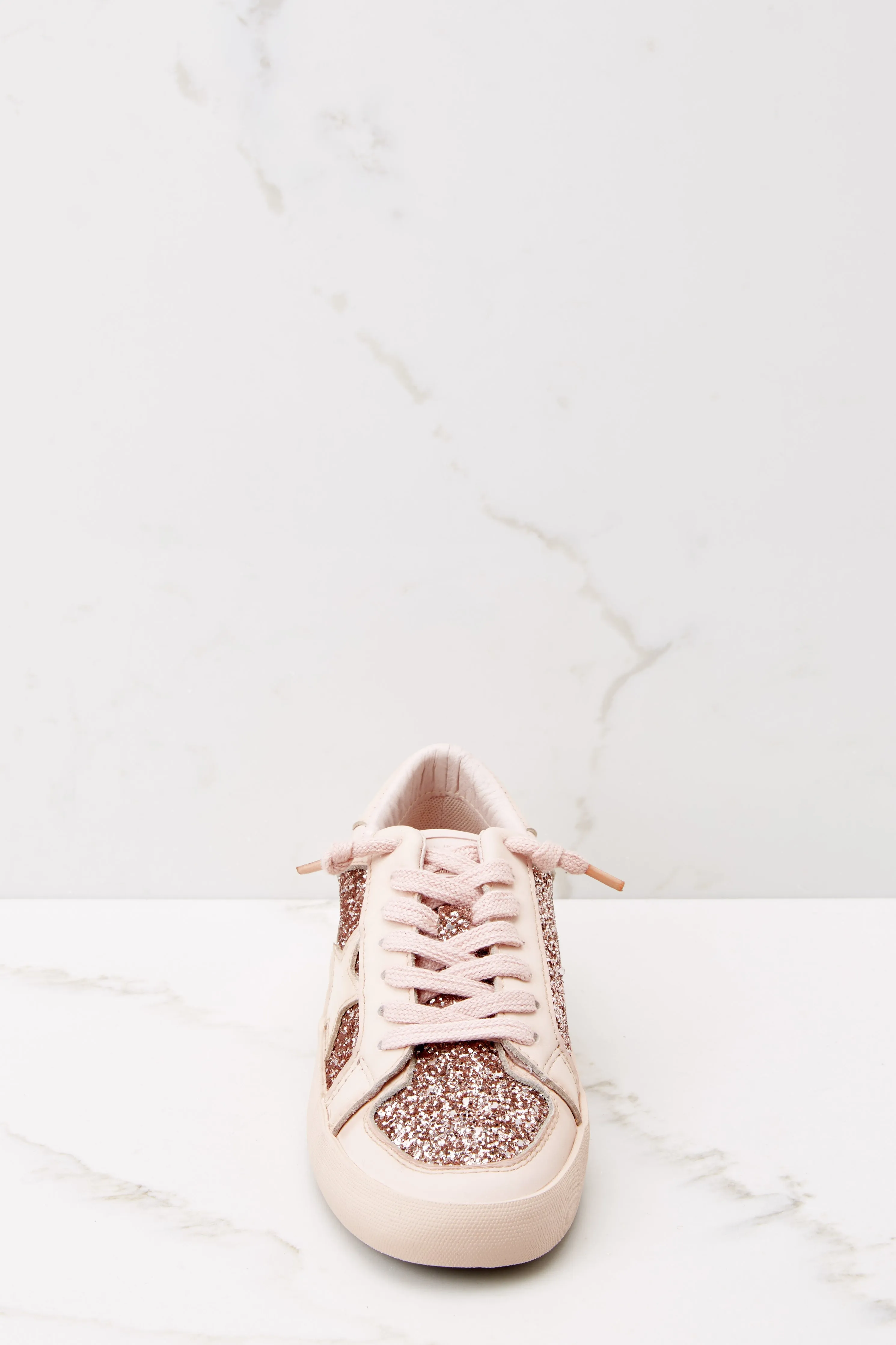 Alexis Beige Glitter Low Top Sneakers