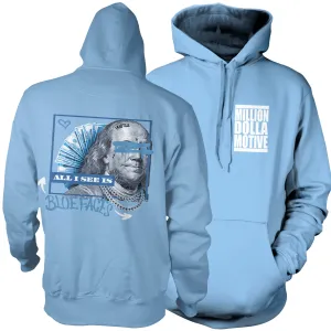 All I See is Blue Faces - University Blue Hoodie Sweatshirt