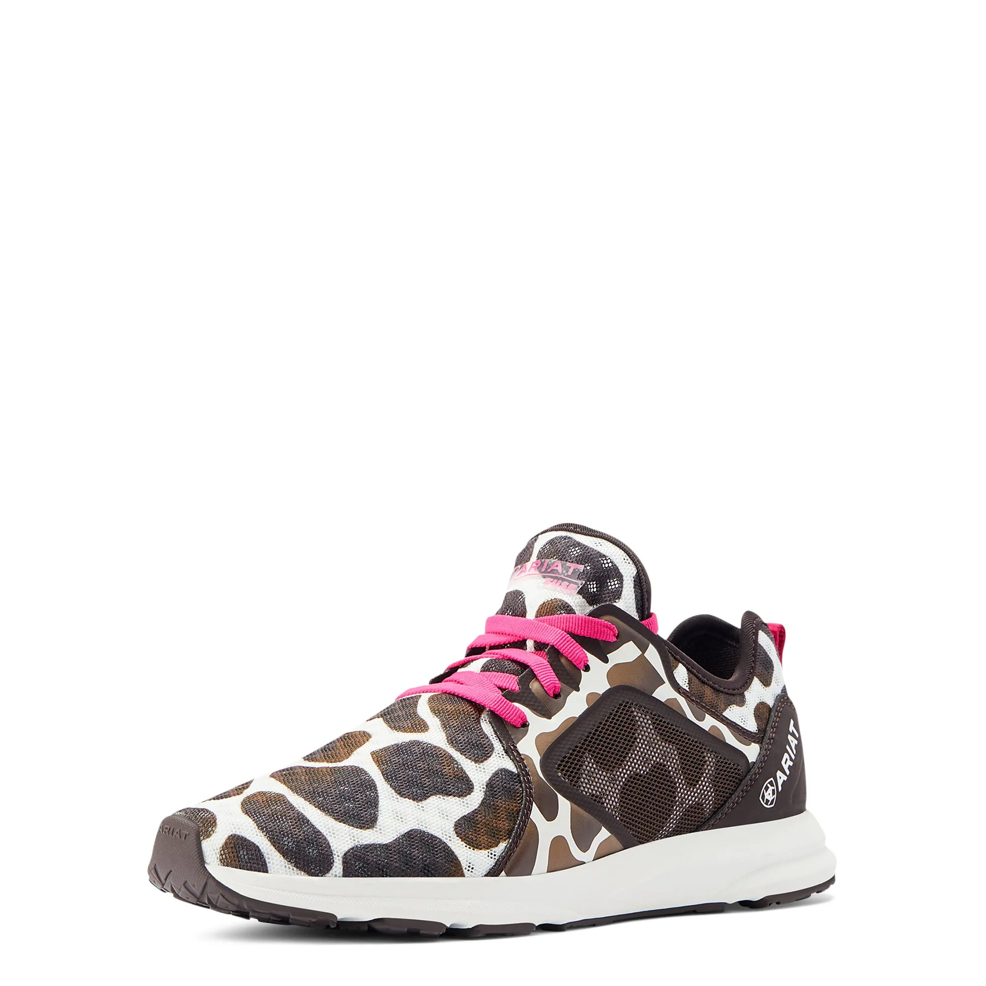 Ariat Ladies Fuse Cow Print Lace Up Sneakers 10044488