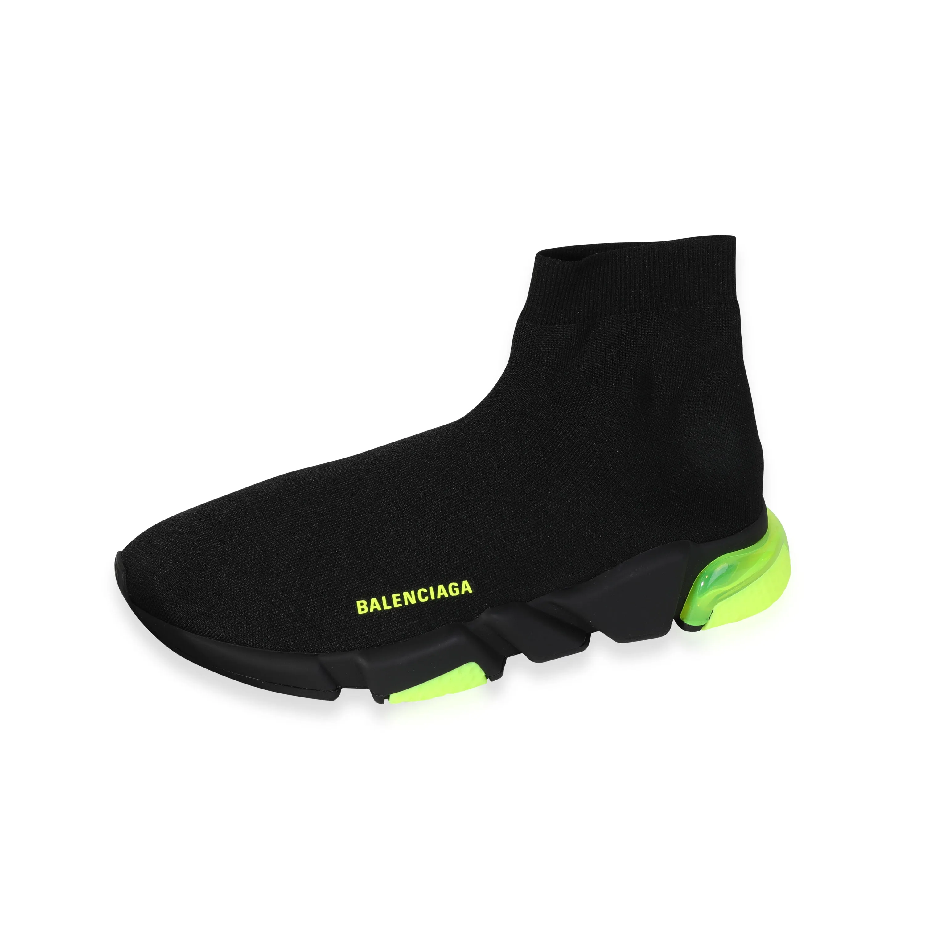 Balenciaga -  Balenciaga Speed Trainer Clear Sole - Black Yellow Fluo (45 UK)