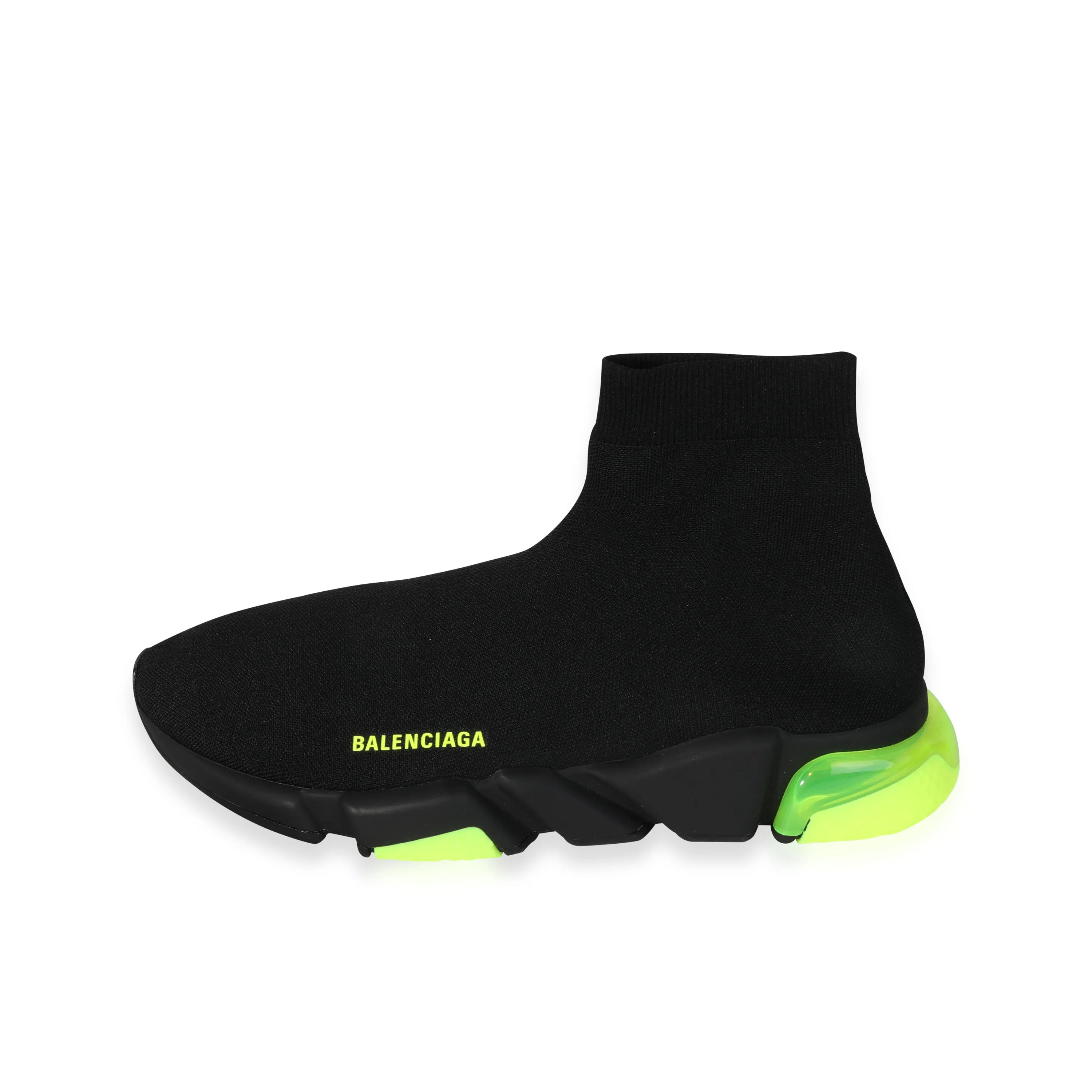 Balenciaga -  Balenciaga Speed Trainer Clear Sole - Black Yellow Fluo (45 UK)