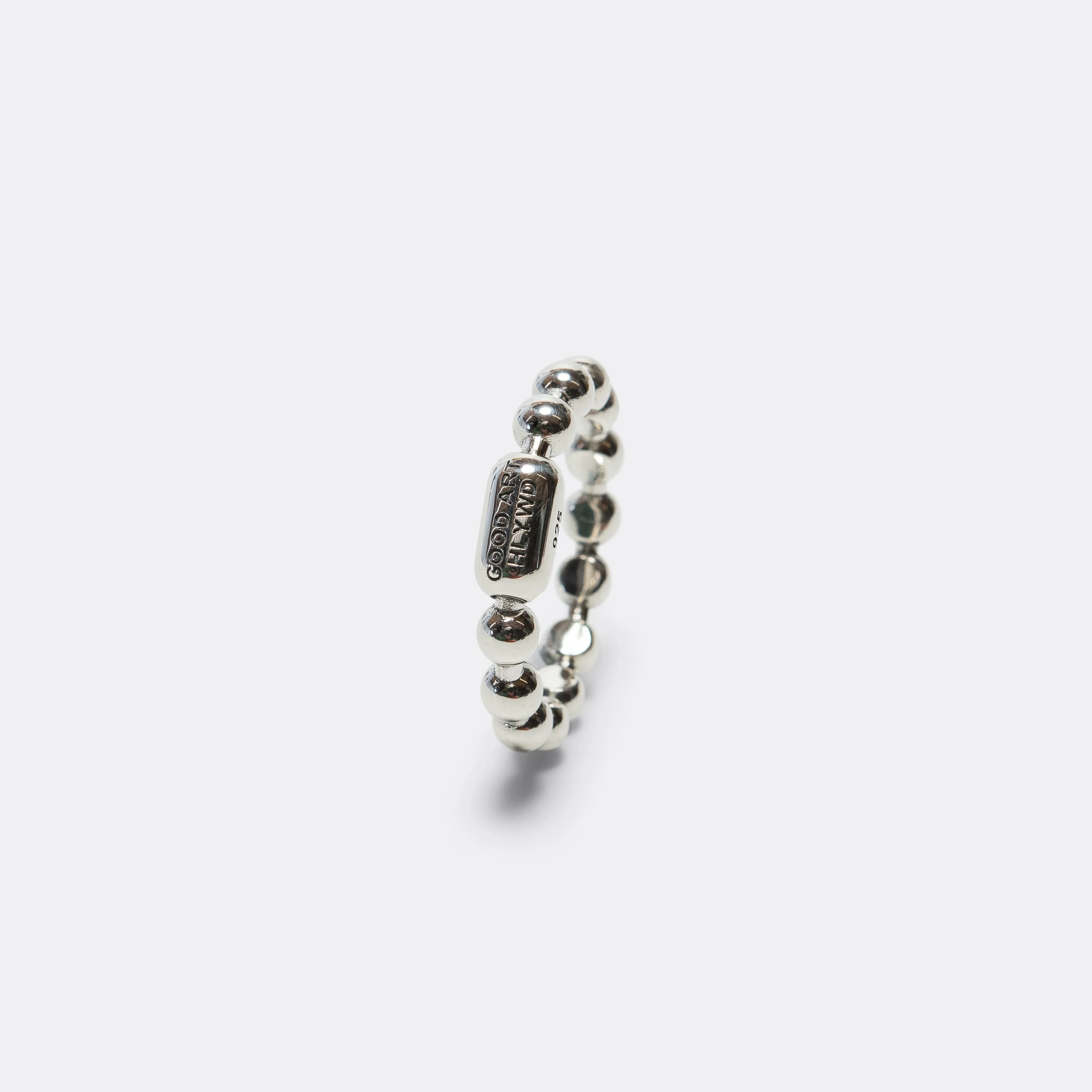 Ball Chain Ring Smooth - A - 925 Silver