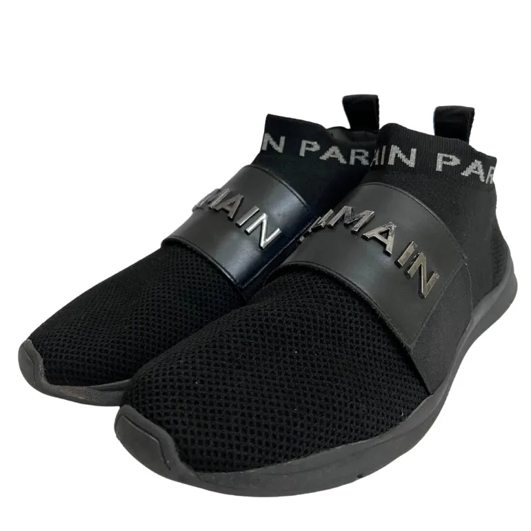 Balmain Cameron Logo Embossed Sock Sneakers