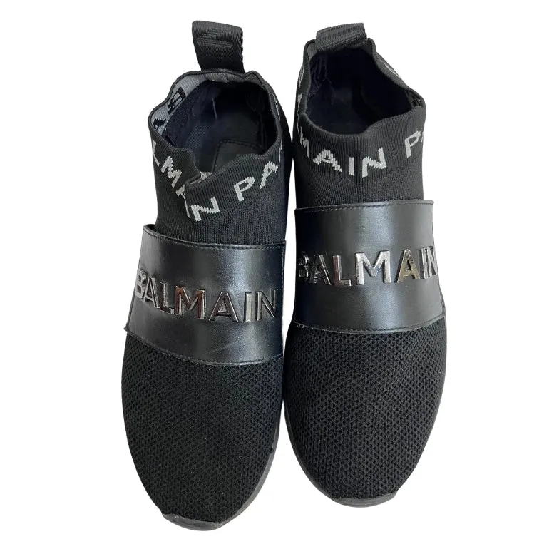 Balmain Cameron Logo Embossed Sock Sneakers