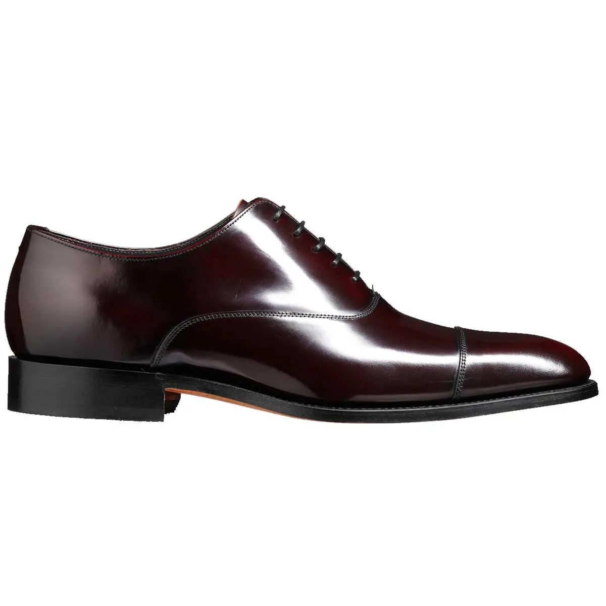 BARKER Winsford Shoes - Mens Oxford - Burgundy Hi-Shine