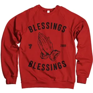 Blessings on Blessings - Red Crewneck Sweatshirt