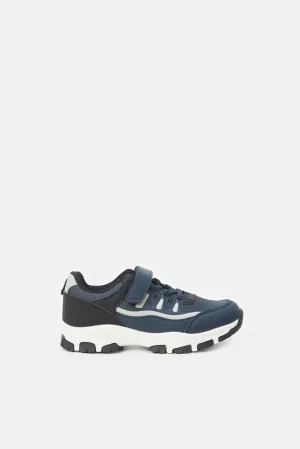 Boys Navy Velcro Trekker Shoes