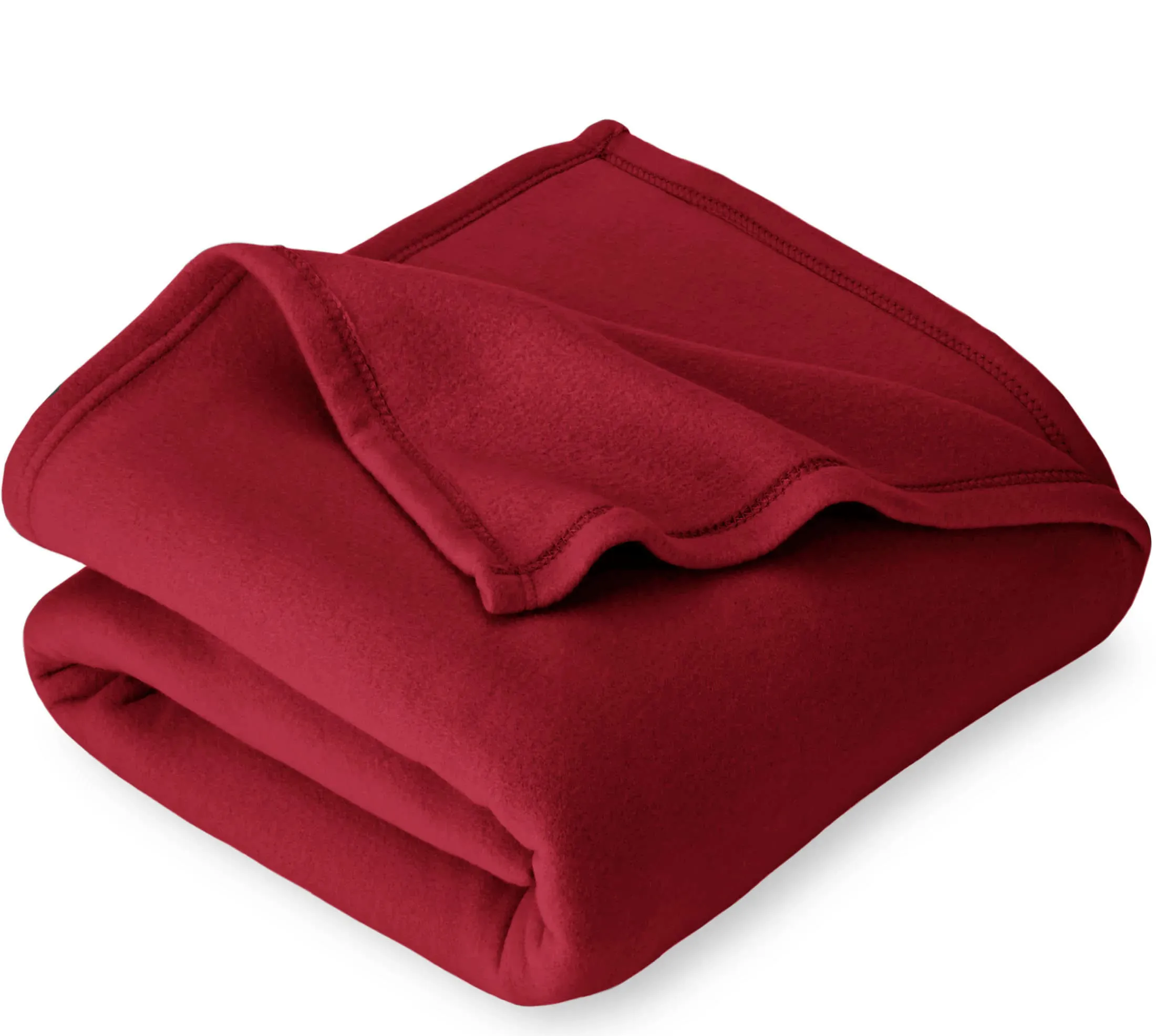 BSB HOME Plain Polar Fleece Heavy Weight Single Bed Blanket Warm Soft & Comfortable for Winter/AC Room/Hotel/Donation/Travelling (Red/Maroon, 800 Gram, 60X90 Inches)