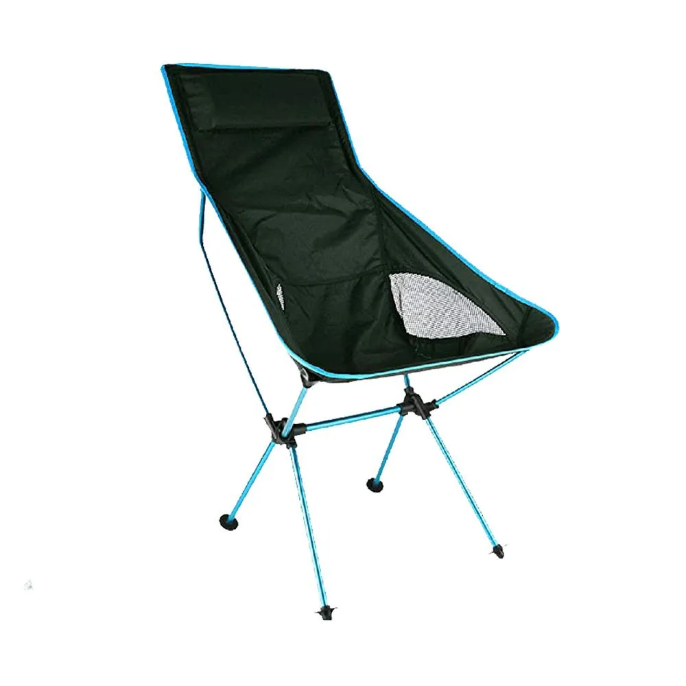 Camping Chair Folding High Back Backpacking Chair with Headrest Sky