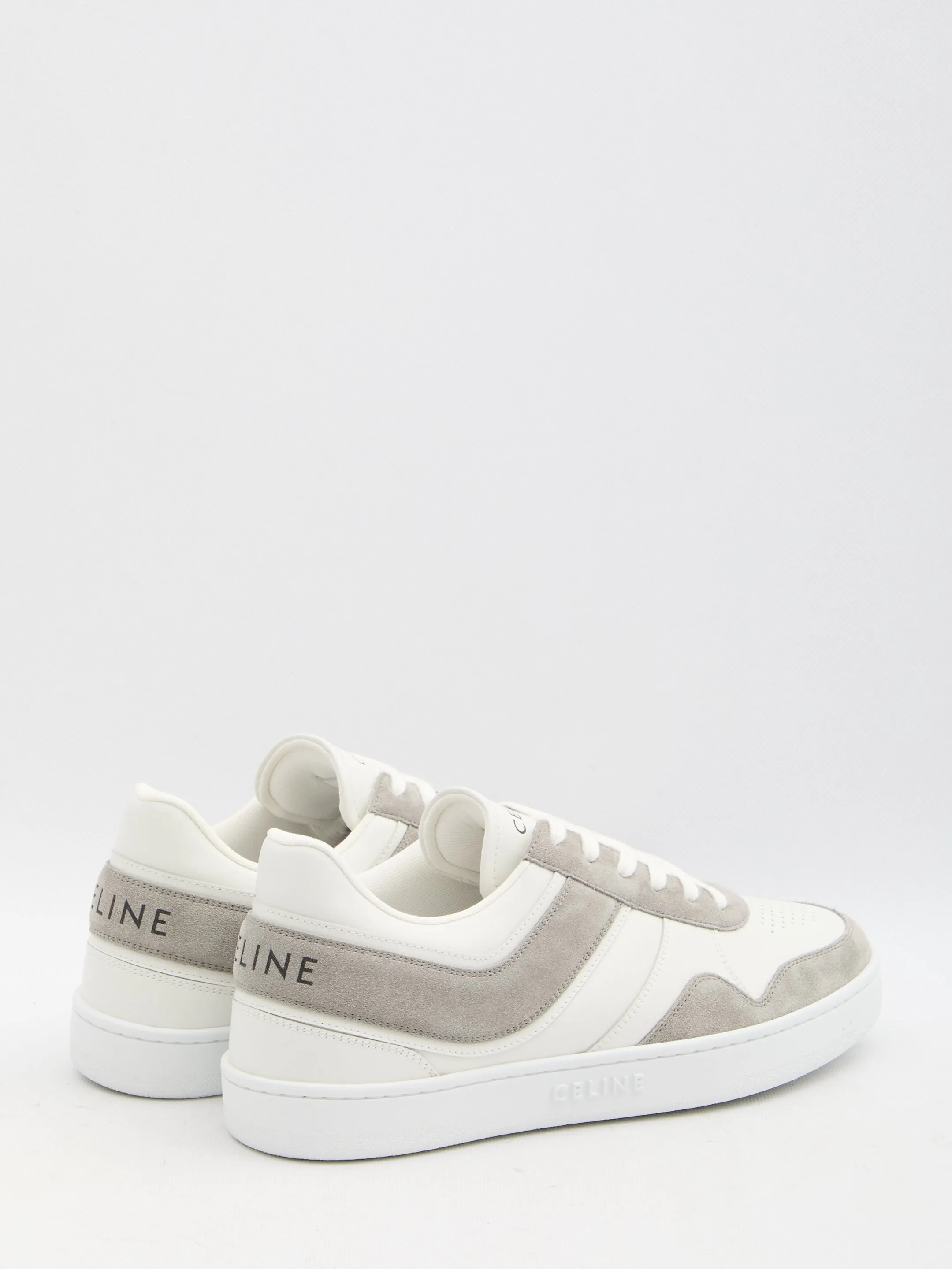 Celine Men's Trainer Sneakers In Gray Leather