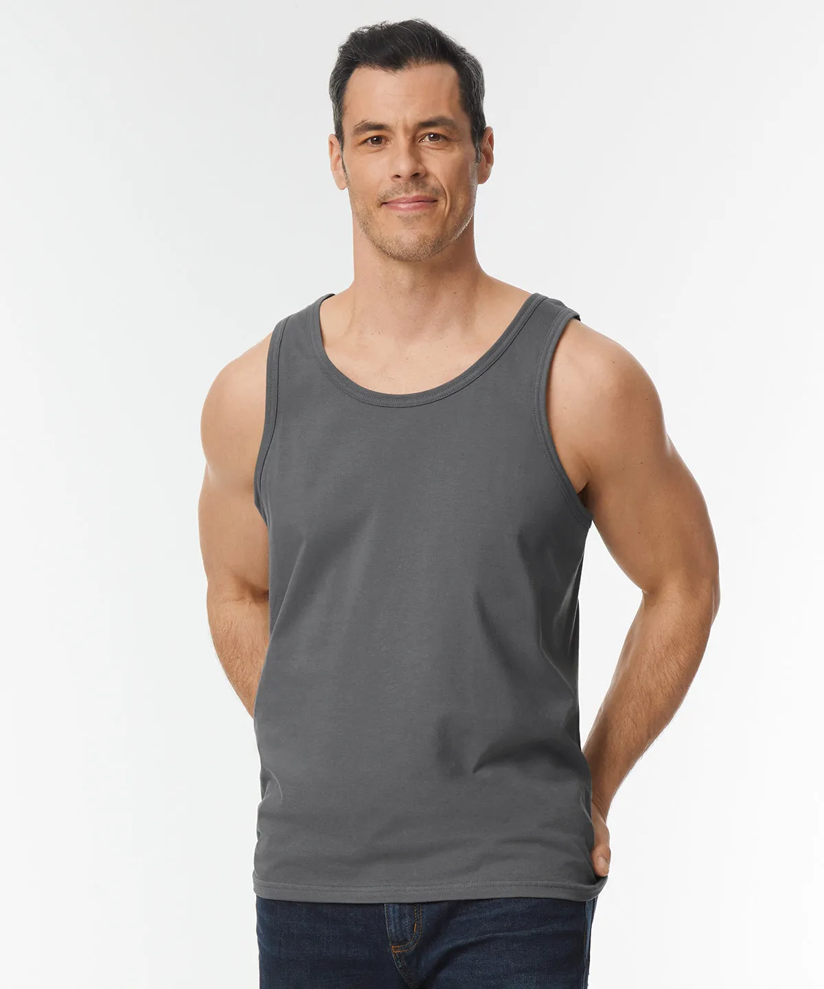 Charcoal - Softstyle™ adult tank top