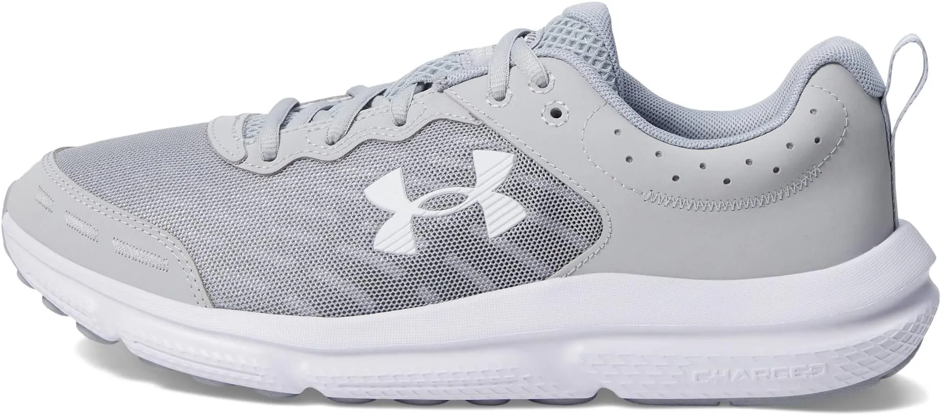 Charged Assert 10 Under Armor Sneakers, Mod Gray/Mod Gray/White